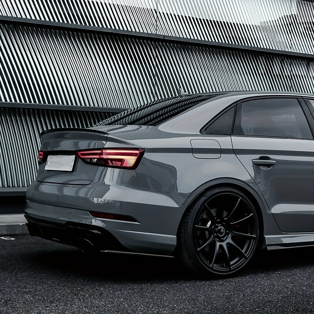 Audi A3 / S3 / RS3 8V Sedan (2014–2020) Gloss Black Rear Trunk Spoiler Wing