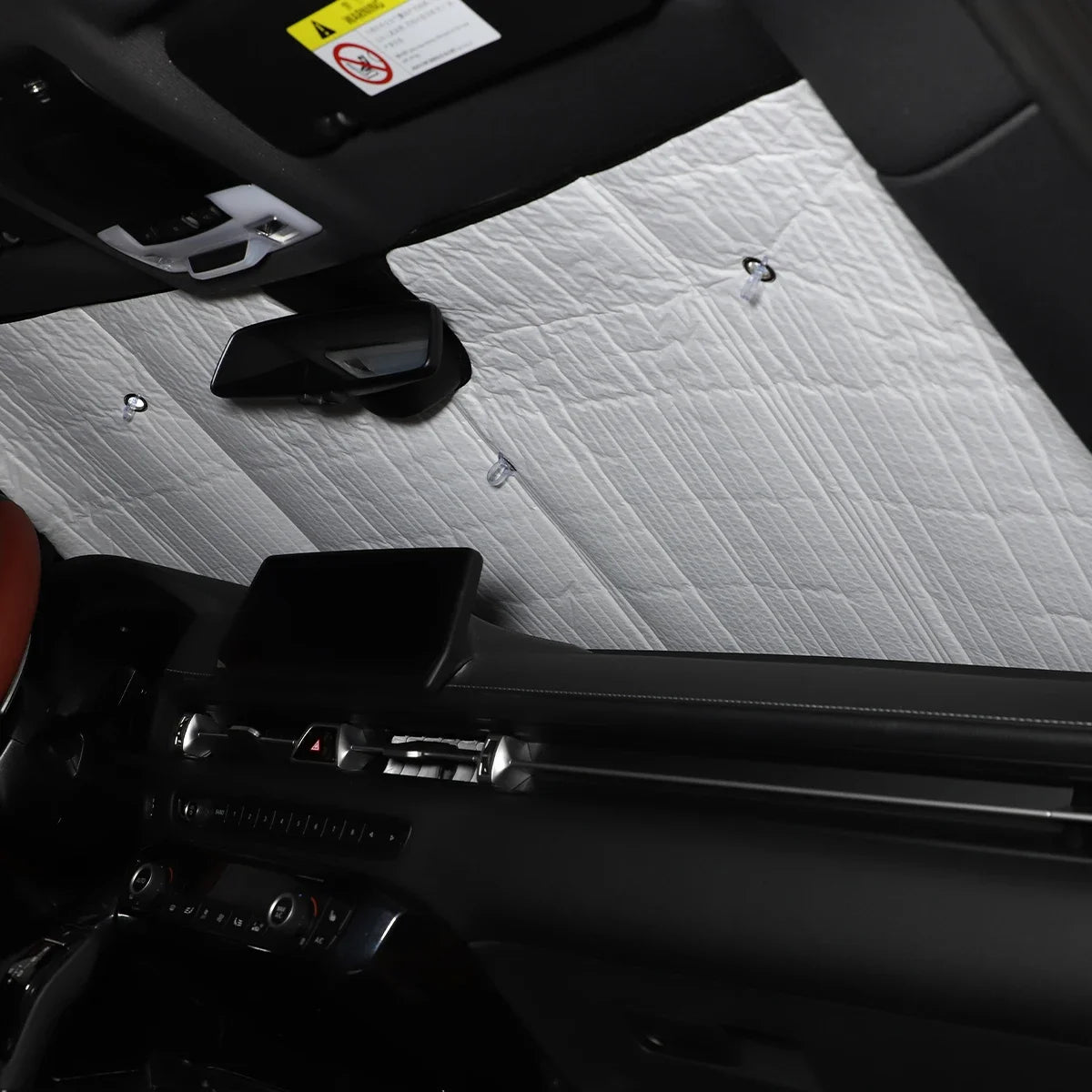 Toyota Supra GR MK5 A90 / A91 (2019–2024) Front Windshield Sunshade – Aluminum Foil UV Protection