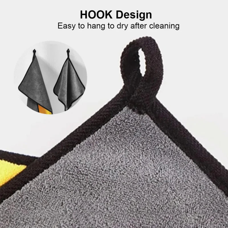 Car Microfiber Towels | Thick Absorbent Cleaning Cloths for Car Wash & Detailing