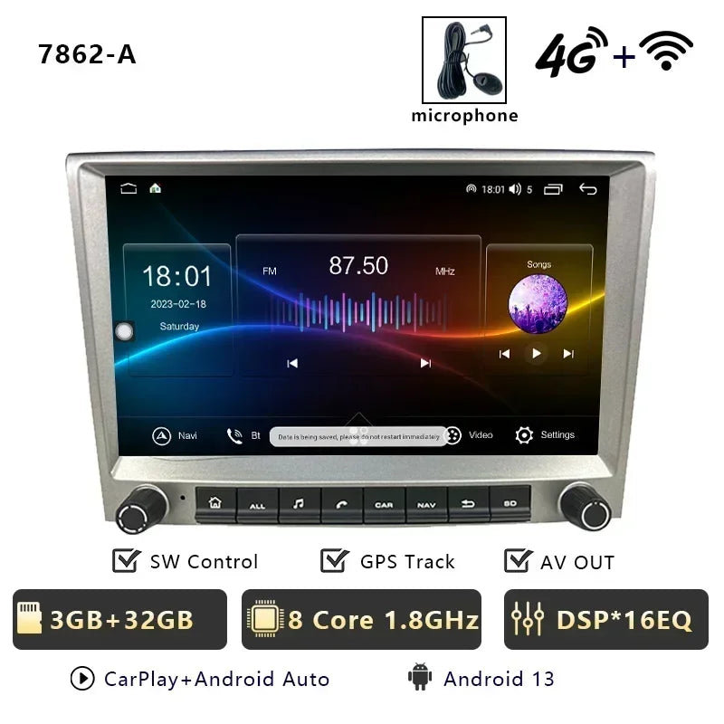 Android Car Radio with CarPlay for Porsche 911/Boxster/Cayman