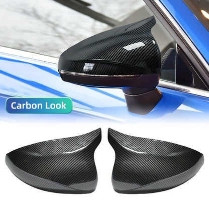 Audi A3 / S3 / RS3 8V (2014–2020) Rearview Mirror Covers – Carbon Fiber Pattern / Gloss Black