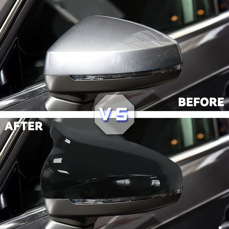 Audi A3 / S3 / RS3 8V (2014–2020) Rearview Mirror Covers – Carbon Fiber Pattern / Gloss Black
