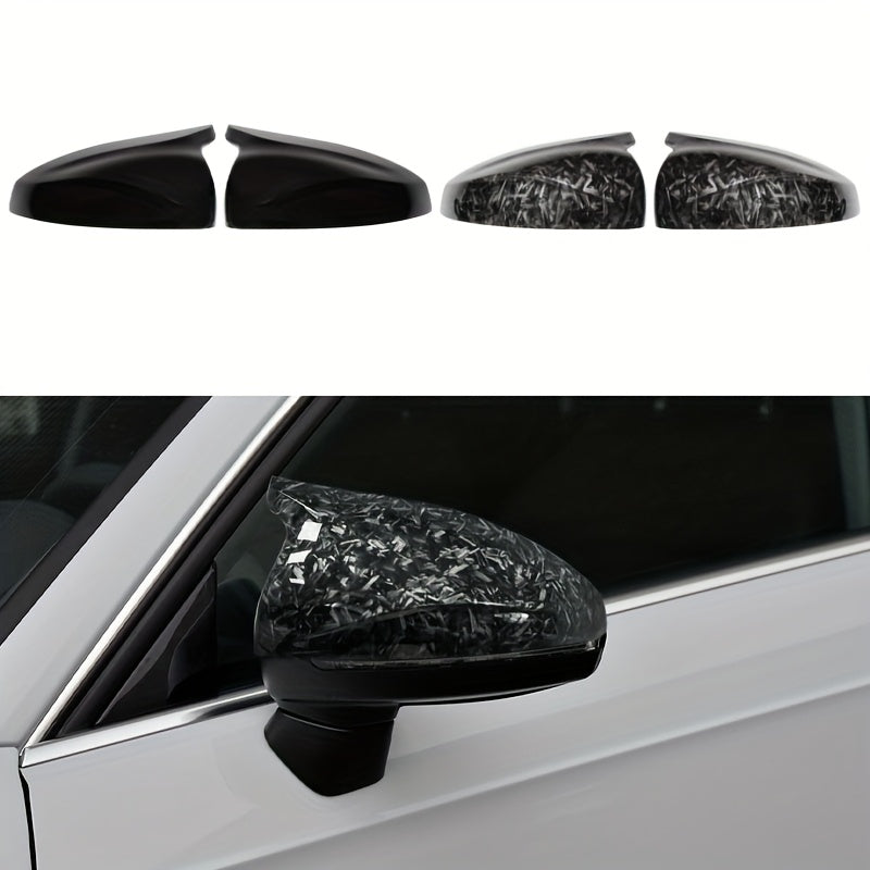 Audi A3 / S3 / RS3 8V (2014–2020) Rearview Mirror Covers – Carbon Fiber Pattern / Gloss Black