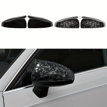 Audi A3 / S3 / RS3 8V (2014–2020) Rearview Mirror Covers – Carbon Fiber Pattern / Gloss Black