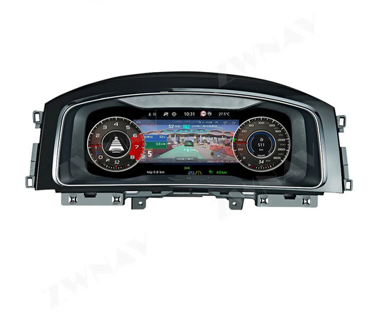 12.5" Linux Digital Cluster Virtual Cockpit for VW Golf 7/7.5 GTI R (2013–2020) – LCD Odometer Speedometer Dashboard Upgrade