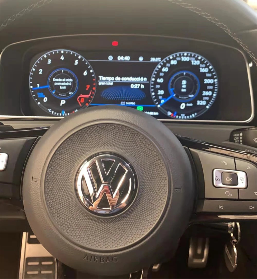 12.5" Linux Digital Cluster Virtual Cockpit for VW Golf 7/7.5 GTI R (2013–2020) – LCD Odometer Speedometer Dashboard Upgrade