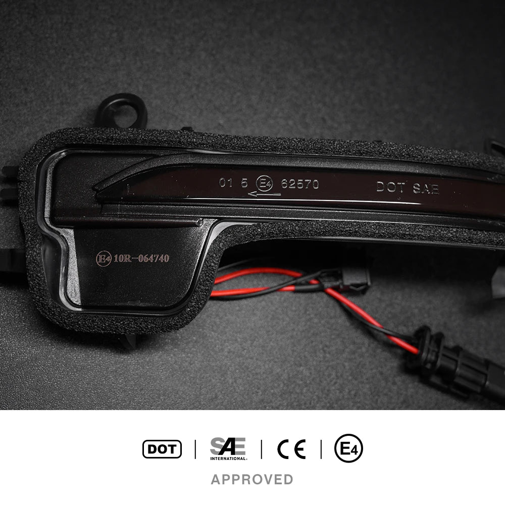 Toyota GR Supra A90 MK5 (2020–2023) Sequential LED Side Mirror Turn Signal Lights – Smoked Lens