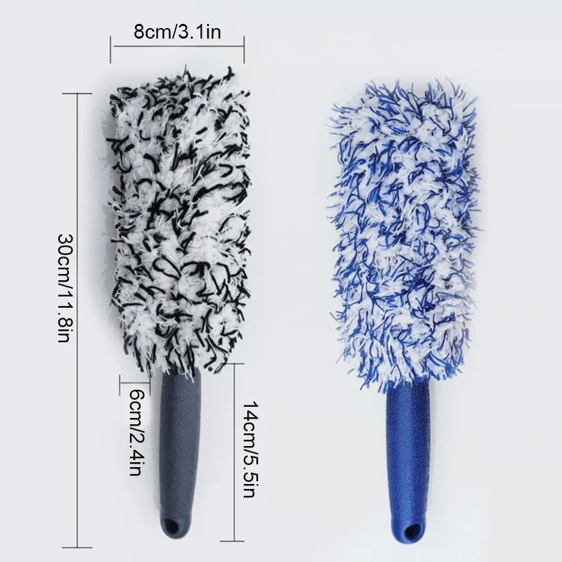 Car Wheel & Rim Cleaning Brush – Plush Microfiber Hub Detailer for Auto Care
