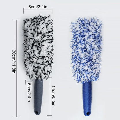Car Wheel & Rim Cleaning Brush – Plush Microfiber Hub Detailer for Auto Care