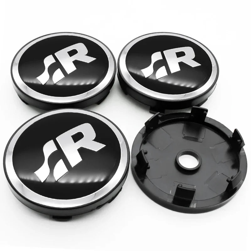 4PCS Car Wheel Center Hub Caps | Fits VW Golf, GTI, R-Line, Passat, Polo, Scirocco (Aftermarket Replacement)