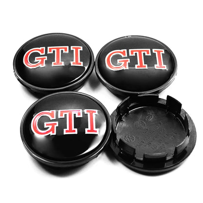 4PCS Car Wheel Center Hub Caps | Fits VW Golf, GTI, R-Line, Passat, Polo, Scirocco (Aftermarket Replacement)
