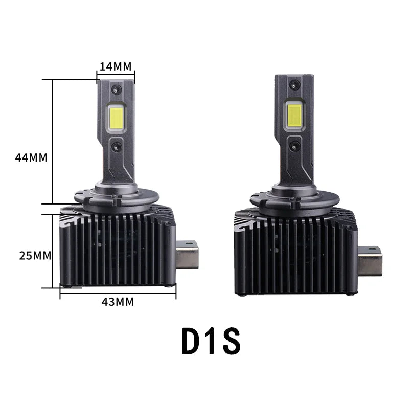 D Series D1S D2S D3S D4S D5S D8S LED Car Headlight Bulbs – 30000LM 6000K Turbo CANBUS, Plug & Play HID Upgrade (Pair)