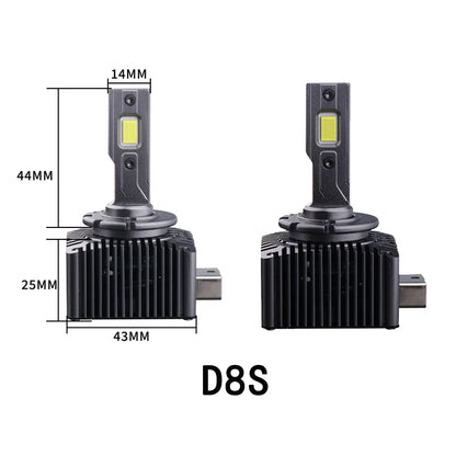 D Series D1S D2S D3S D4S D5S D8S LED Car Headlight Bulbs – 30000LM 6000K Turbo CANBUS, Plug & Play HID Upgrade (Pair)