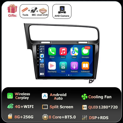 10" Android Car Stereo for VW Golf MK7 GTI R (2013–2020) – CarPlay & Android Auto, GPS Navigation, 4G WiFi, Touchscreen Multimedia Player