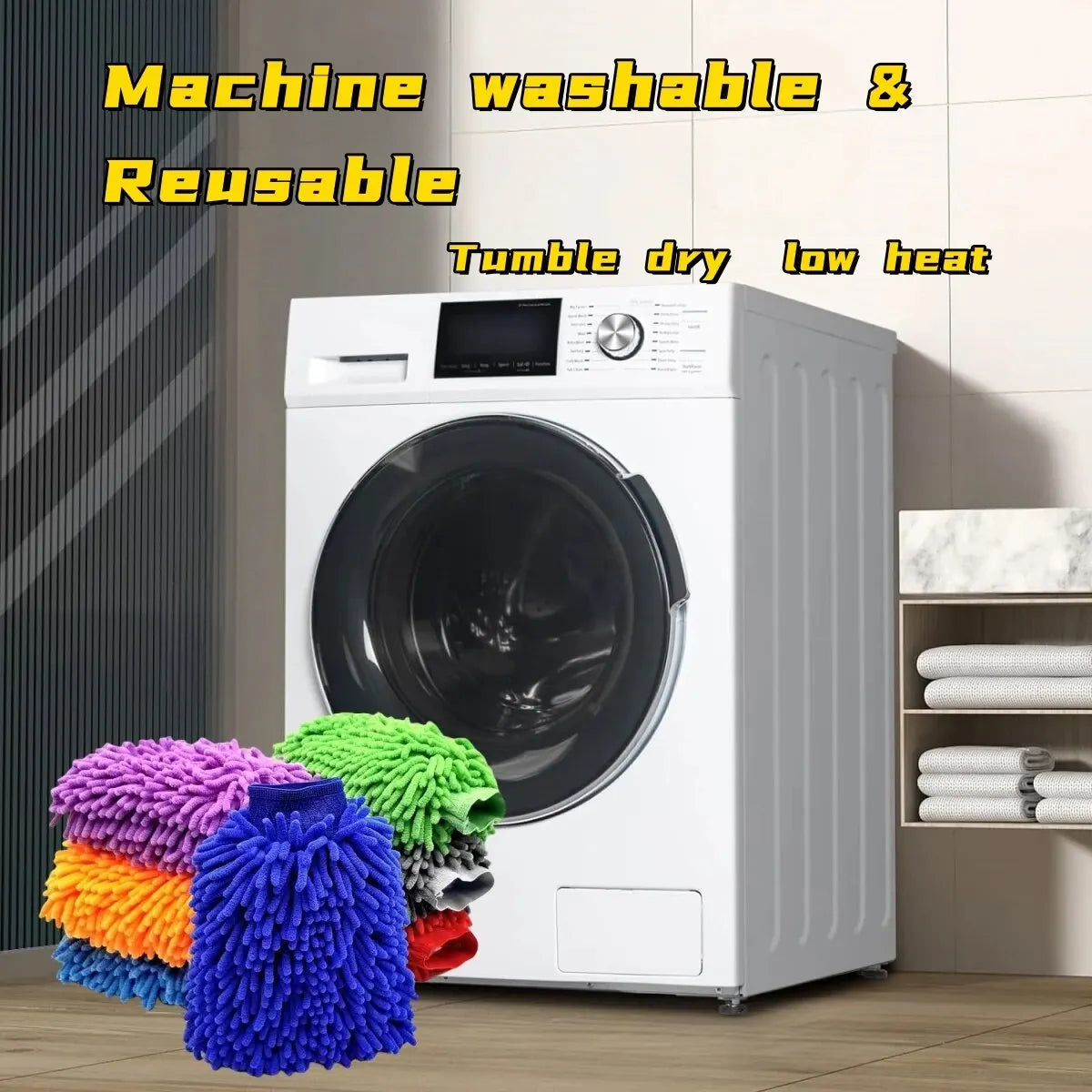 Microfiber Car Wash Mitt – Double-Sided Auto Cleaning Glove, Scratch-Free