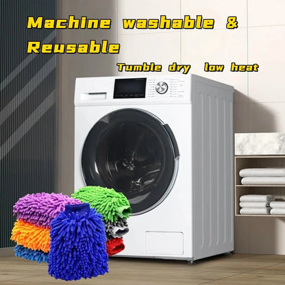 Microfiber Car Wash Mitt – Double-Sided Auto Cleaning Glove, Scratch-Free