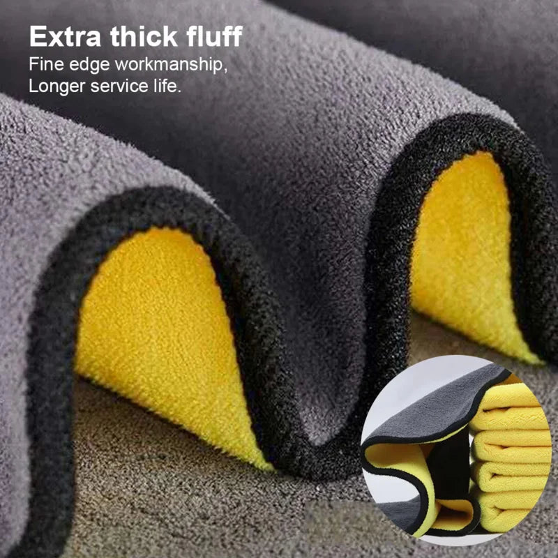 Car Microfiber Towels | Thick Absorbent Cleaning Cloths for Car Wash & Detailing