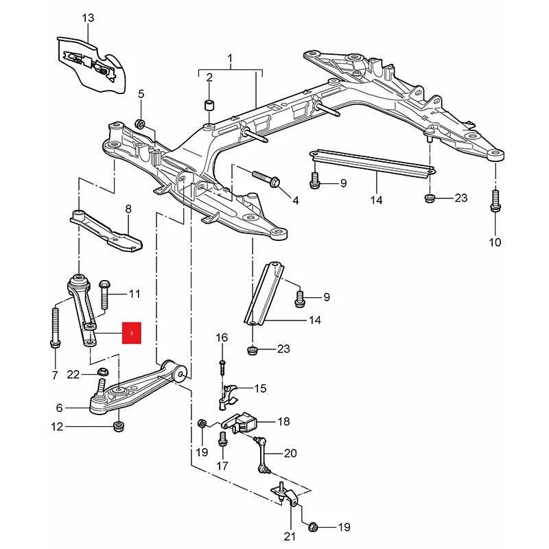 Front Lower Suspension Swing Arm for Porsche 911 Cayman Boxster – OEM 99734104300 / 99734104302 Replacement
