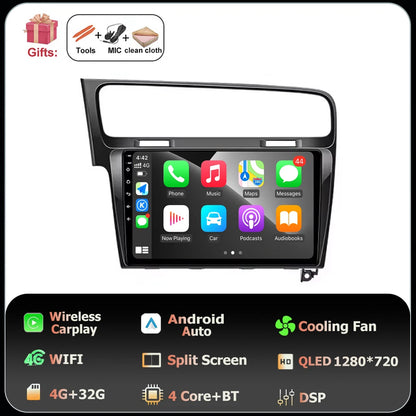 10" Android Car Stereo for VW Golf MK7 GTI R (2013–2020) – CarPlay & Android Auto, GPS Navigation, 4G WiFi, Touchscreen Multimedia Player