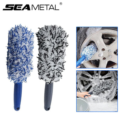 Car Wheel & Rim Cleaning Brush – Plush Microfiber Hub Detailer for Auto Care