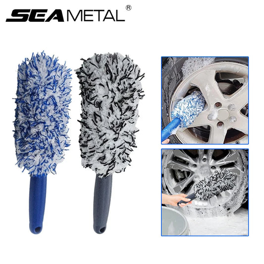 Car Wheel & Rim Cleaning Brush – Plush Microfiber Hub Detailer for Auto Care