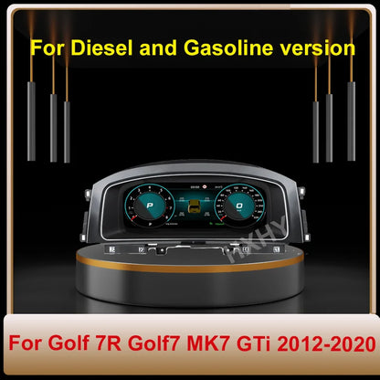 12.5" Digital Cluster Instrument for VW Golf 7/7.5 GTI R (2013–2020) – LCD Speedometer Dashboard Virtual Cockpit Upgrade