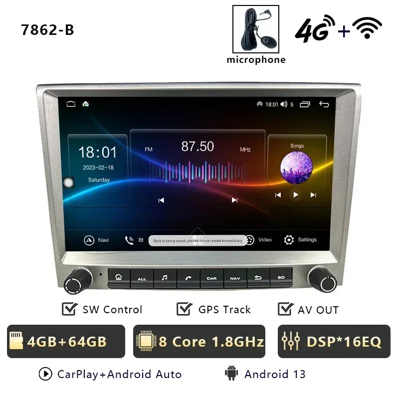 Android Car Radio with CarPlay for Porsche 911/Boxster/Cayman