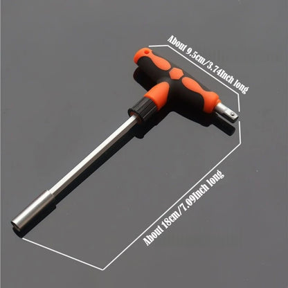 T-Shape Screwdriver Socket & Bit Set | Cross, Hex & Plum Heads for DIY & Repair