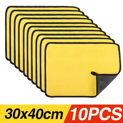 Car Microfiber Towels | Thick Absorbent Cleaning Cloths for Car Wash & Detailing