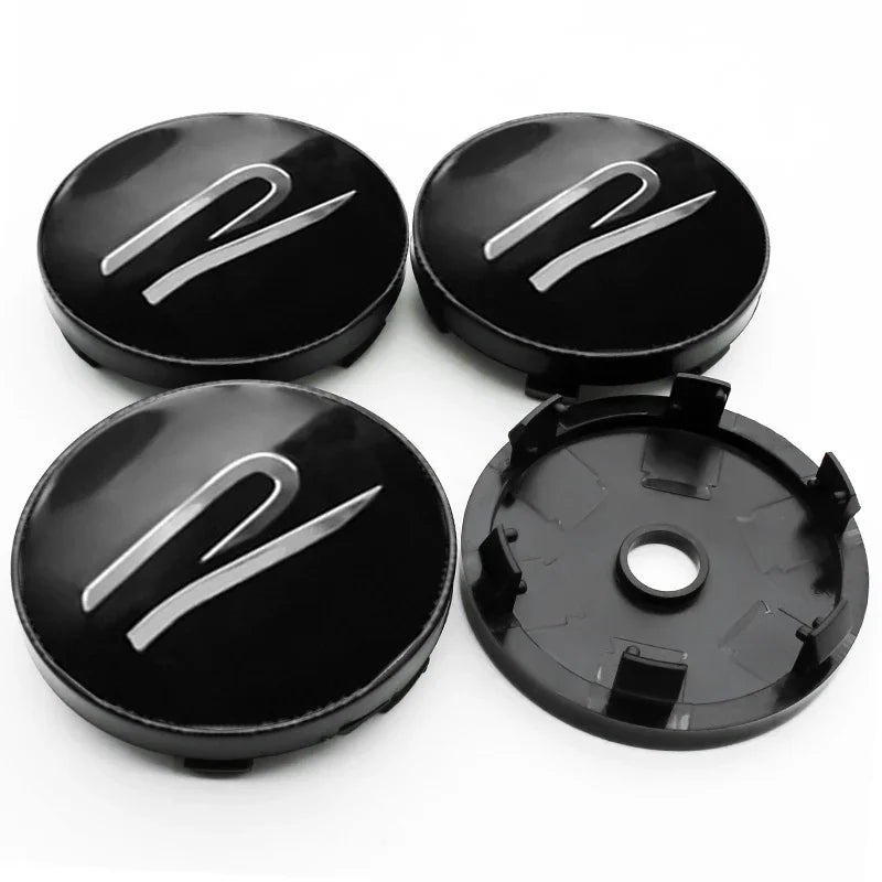 4PCS Car Wheel Center Hub Caps | Fits VW Golf, GTI, R-Line, Passat, Polo, Scirocco (Aftermarket Replacement)