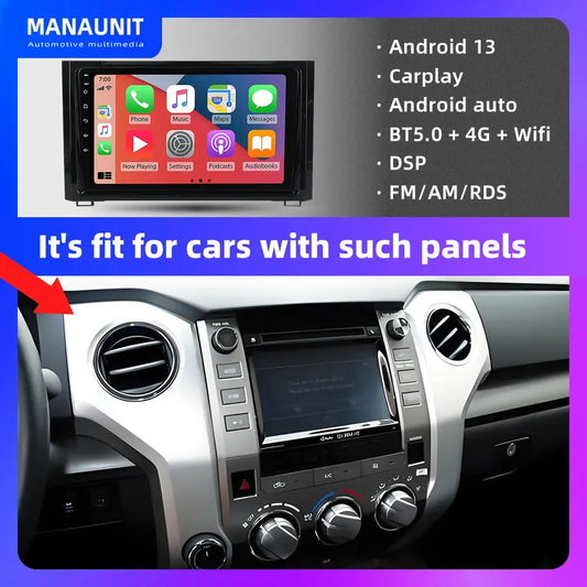Toyota Tundra (2014–2018) 9" Android 12 Car Multimedia Player – CarPlay, Android Auto, GPS Navigation, Bluetooth 5.0, DSP Stereo Head Unit