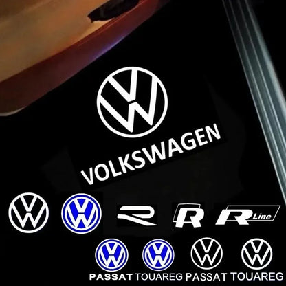 VW LED Door Logo Projector Lights – Fits Golf R / GTI Mk5 Mk6 Mk7, Passat, Tiguan, Touareg, CC