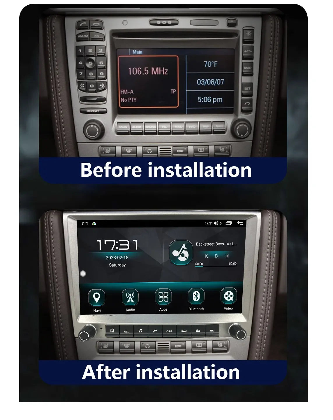 Android Car Radio with CarPlay for Porsche 911/Boxster/Cayman