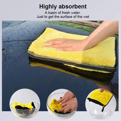 Car Microfiber Towels | Thick Absorbent Cleaning Cloths for Car Wash & Detailing