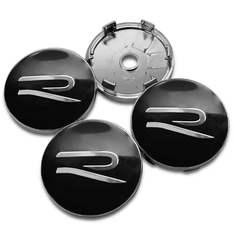 4PCS Car Wheel Center Hub Caps | Fits VW Golf, GTI, R-Line, Passat, Polo, Scirocco (Aftermarket Replacement)