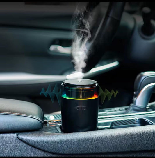 ApexMods Car Aroma Diffuser – 80ml Essential Oil Humidifier with Colorful LED Lights & USB Type-C (In-Car & Home Use)